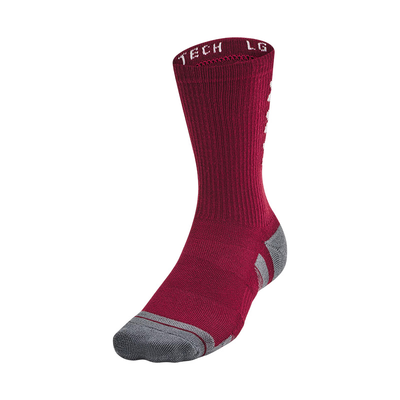 Under Armour Perf Tech Nov 3'Lü Paket Crew Çorap Bordo Gri