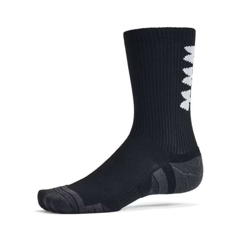 Under Armour Perf Tech Nov 3'Lü Paket Crew Çorap Siyah Beyaz