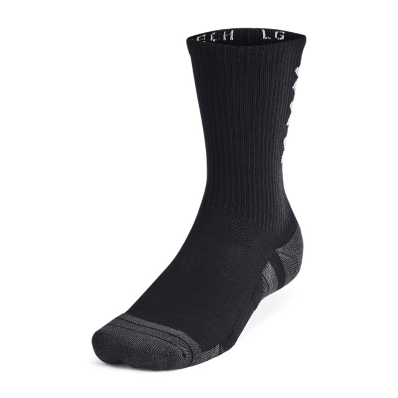 Under Armour Perf Tech Nov 3'Lü Paket Crew Çorap Siyah Beyaz