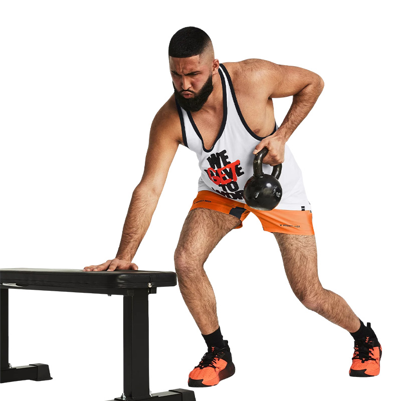 Under Armour Project Rock Get To Work Tank Atlet Beyaz Siyah