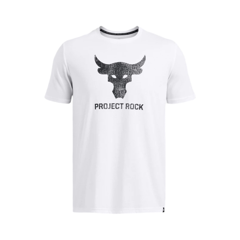 Under Armour Project Rock Payoff Graphic Kısa Kollu T-Shirt Beyaz Siyah