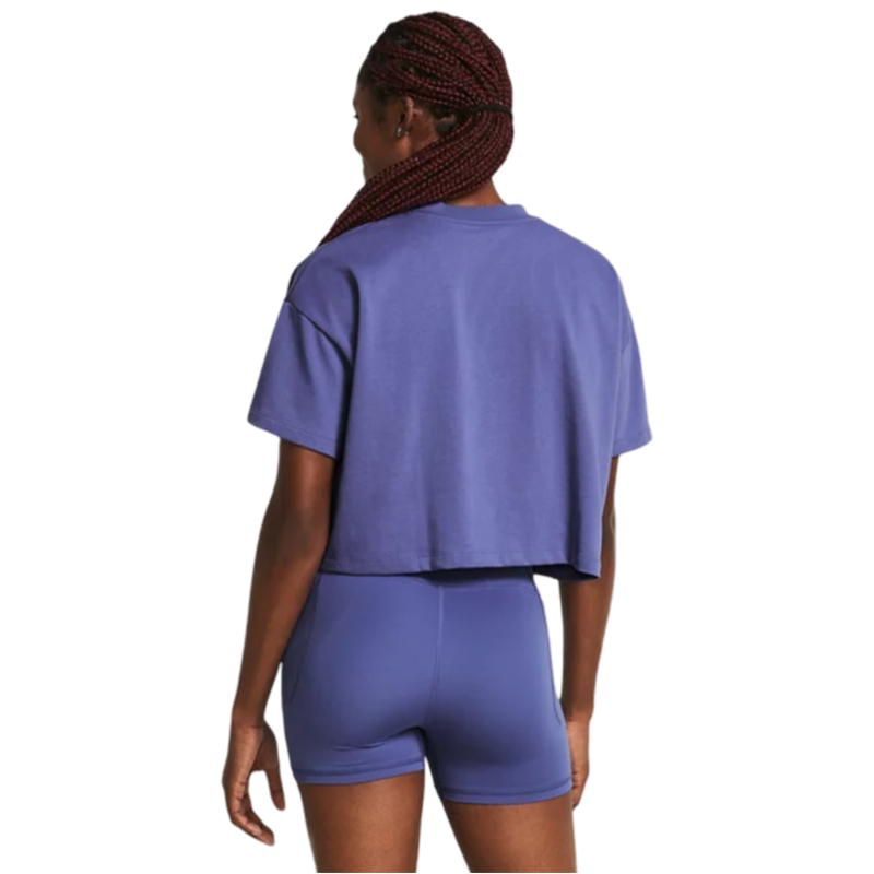 Under Armour Scripted Kadın Kısa Kollu Crop T-Shirt Mor