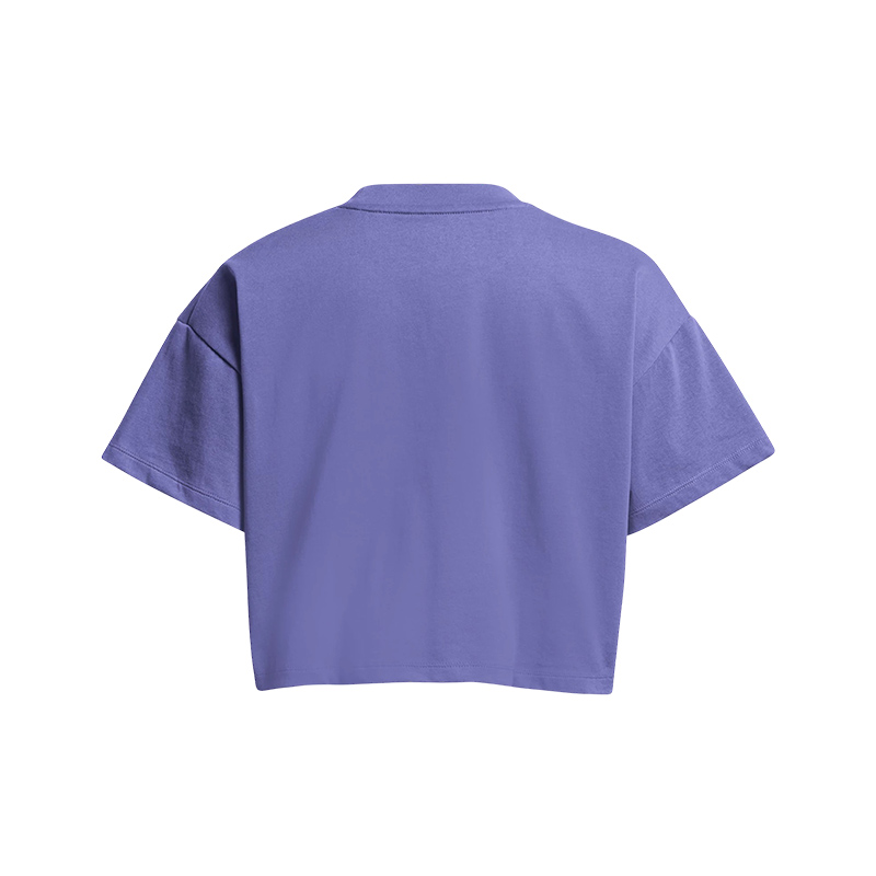 Under Armour Scripted Kadın Kısa Kollu Crop T-Shirt Mor