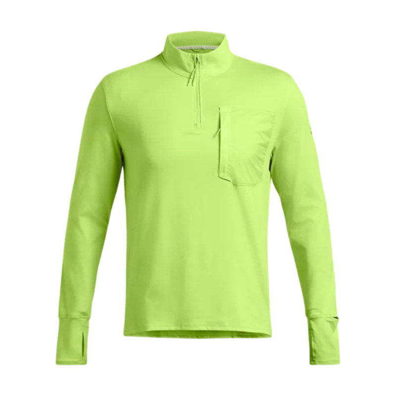 Under Armour Trail Run Çeyrek Fermuarlı Uzun Kollu T-Shirt Yeşil