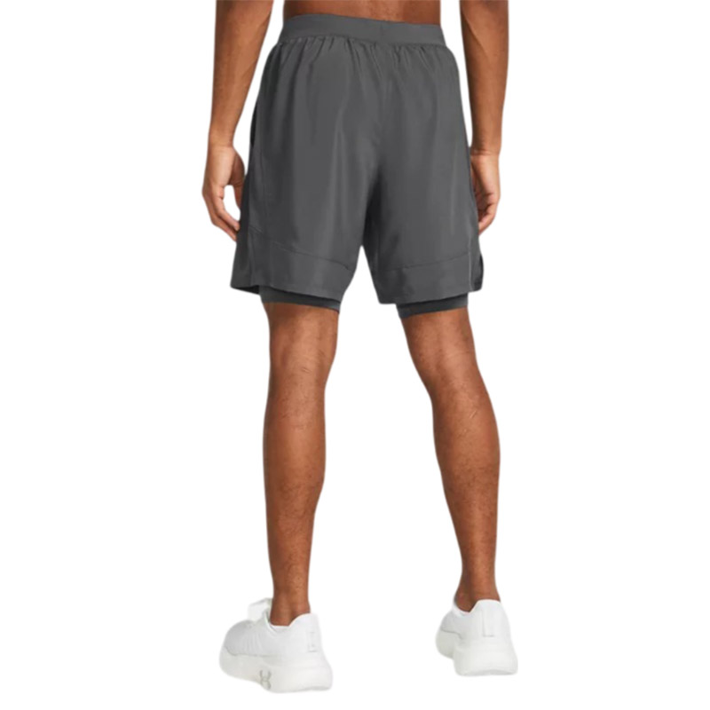 Under Armour UA Launch 7'' 2 in 1 Şort Gri