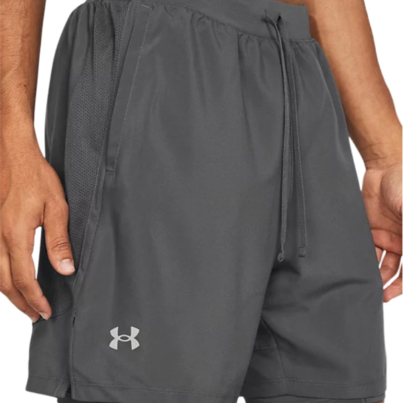 Under Armour UA Launch 7'' 2 in 1 Şort Gri