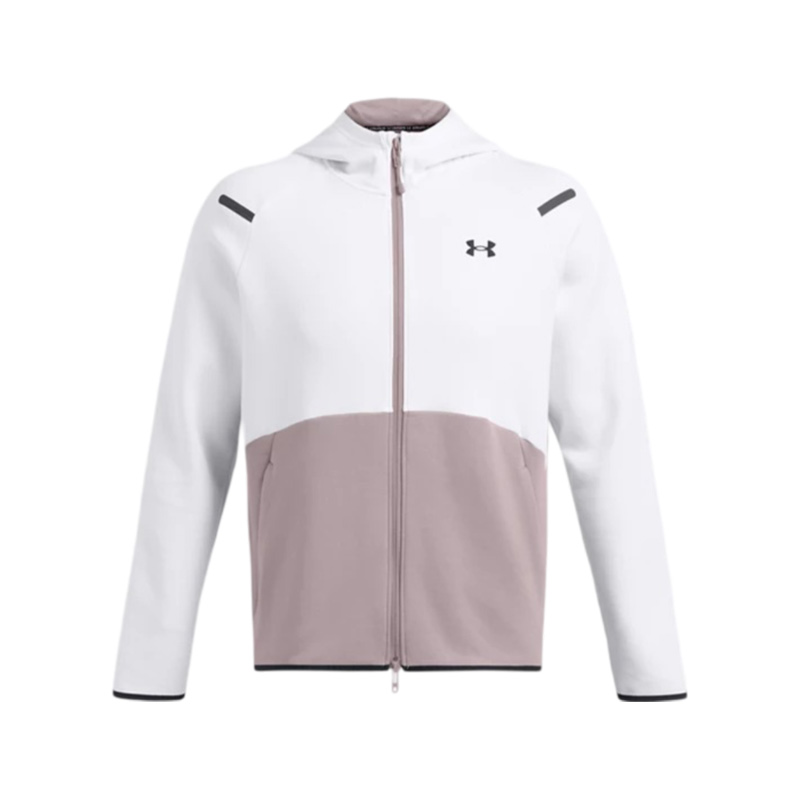 Under Armour Unstoppable Fleece HD EU Tam Fermuarlı Sweatshirt Beyaz Gri