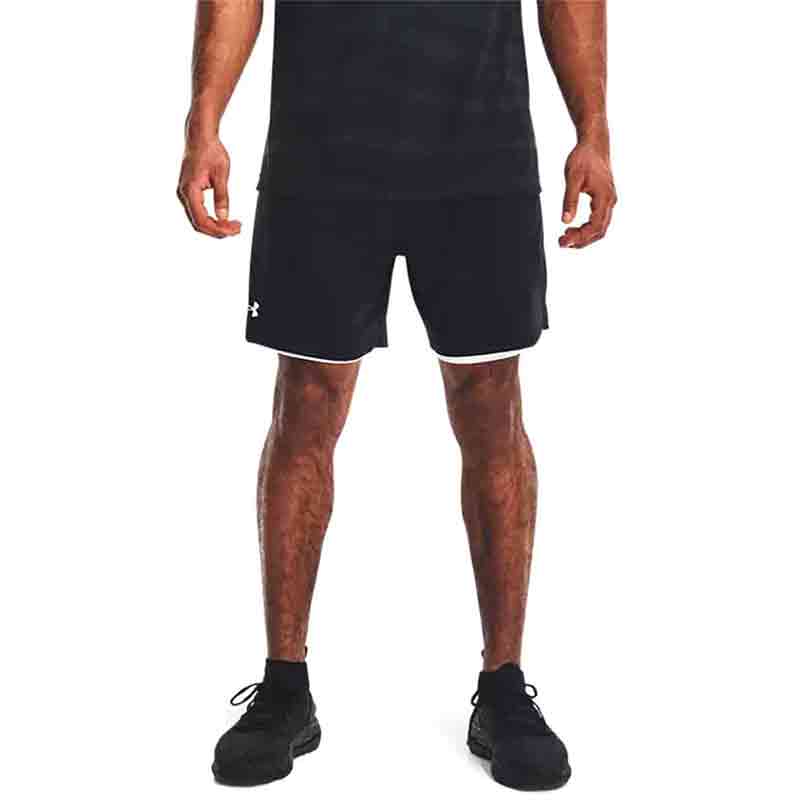 Under Armour Vanish Woven 2 in 1 Şort Siyah Beyaz