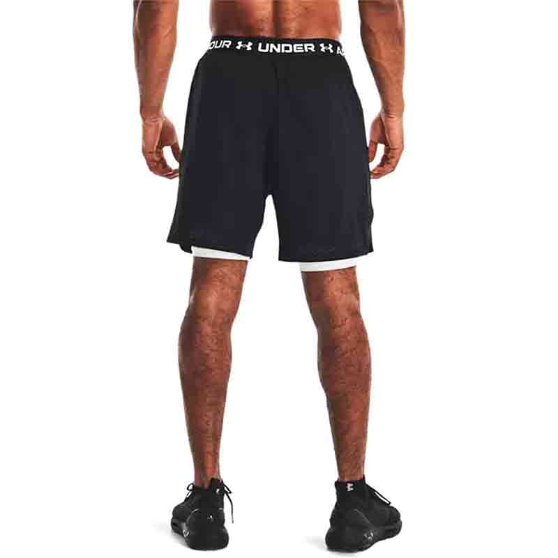 Under Armour Vanish Woven 2 in 1 Şort Siyah Beyaz