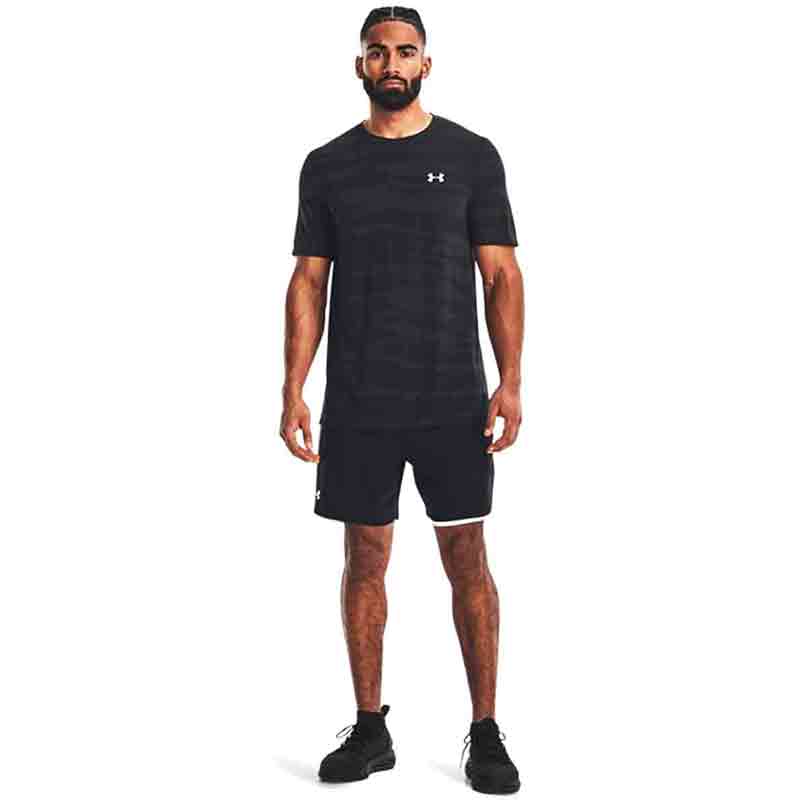 Under Armour Vanish Woven 2 in 1 Şort Siyah Beyaz
