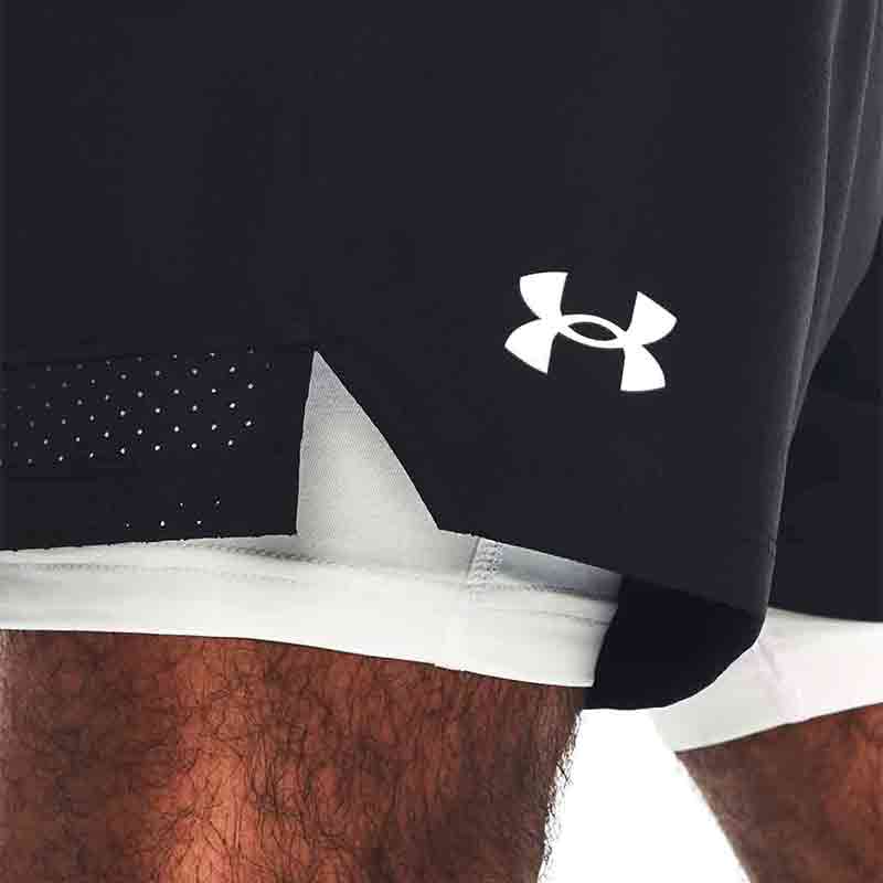 Under Armour Vanish Woven 2 in 1 Şort Siyah Beyaz