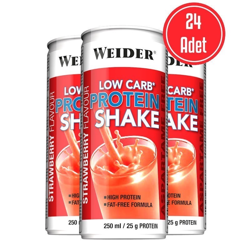 Weider Low Carb Protein Shake 250 mL 24 Adet