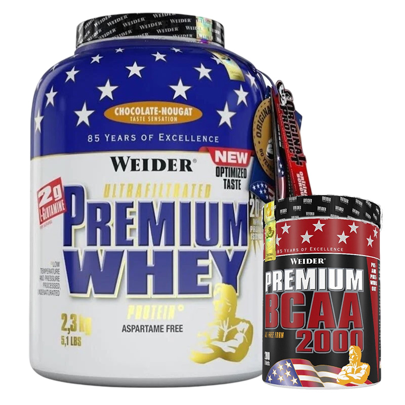 Weider Premium Whey Protein Tozu 2300 Gr + BCAA 2000 200 Tablet Kombinasyonu