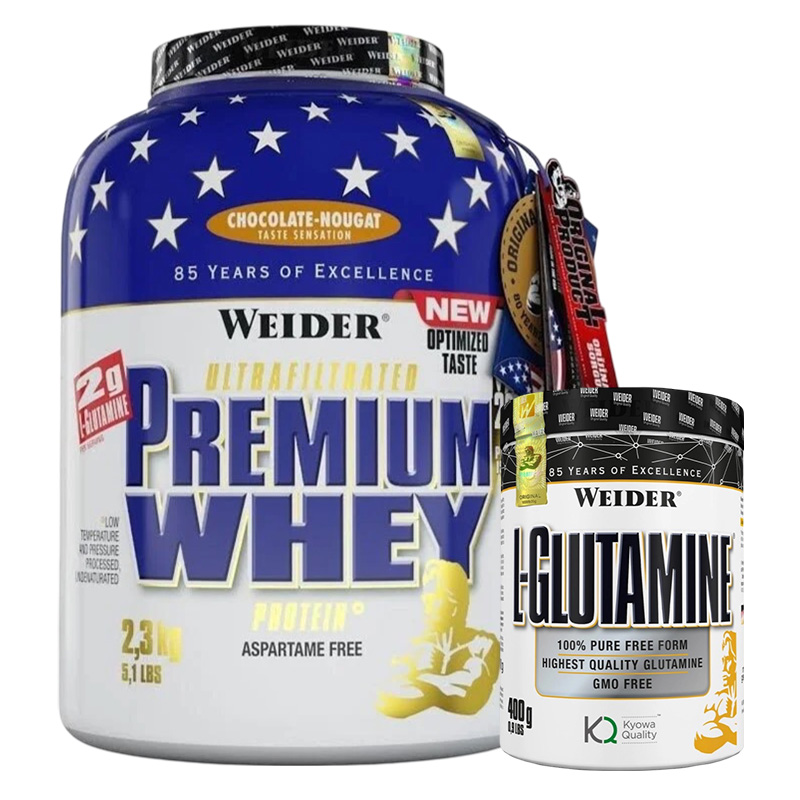 Weider Premium Whey Protein Tozu 2300 Gr + Glutamine 400 g Kombinasyonu