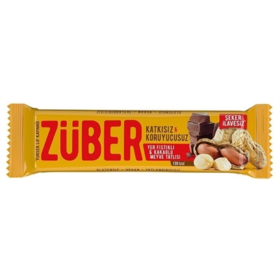 Züber Yer Fıstıklı & Kakaolu Meyve Tatlısı 40 Gr 1 Adet