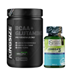 Kingsize Nutrition BCAA  + Glutamine Powder 1000 Gr+ Nature's Supreme Omega 3 1000 Mg 100 Kapsül Kombinasyonu