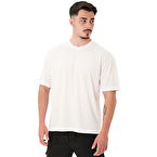 MuscleCloth Basic Oversize T-Shirt Kırık Beyaz