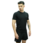 MuscleCloth Elite Reglan T-Shirt Siyah
