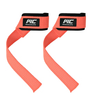 MuscleCloth Padded Lifting Straps Pembe