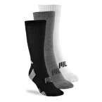 MuscleCloth  Stay Fresh Uzun Çorap 3'Lü Paket Gri Beyaz Siyah 