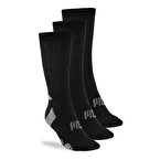 MuscleCloth Stay Fresh Uzun Çorap 3'Lü Paket Siyah