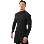 MuscleCloth Tech Mock Uzun Kollu T-Shirt Siyah