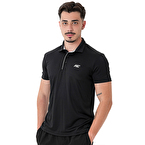 MuscleCloth Tech Polo Yaka T-Shirt Siyah