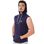 MuscleCloth Training Kapüşonlu Kolsuz T-Shirt Lacivert