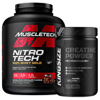 Muscletech Nitro-Tech %100 Whey Gold Protein 2270 Gr + Kingsize Nutrition Creatine Powder Kombinasyonu