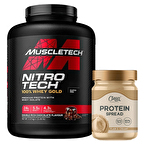 Muscletech Nitro-Tech Whey Gold Protein 2270 Gr + Clean Powders Protein Spread Fındık Kreması Kombinasyonu