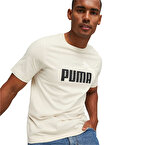 Puma Essentials+ 2 Colour Logo Kısa Kollu T-Shirt Bej