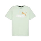 Puma Essentials+ 2 Colour Logo Kısa Kollu T-Shirt Mint