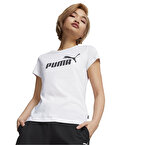 Puma Essentials Logo Kadın Kısa Kollu T-Shirt Beyaz