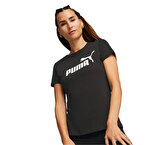 Puma Essentials Logo Kadın Kısa Kollu T-Shirt Siyah