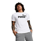 Puma Essentials Logo Kısa Kollu T-Shirt Beyaz