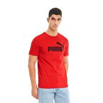 Puma Essentials Logo Kısa Kollu T-Shirt Kırmızı