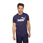Puma Essentials Logo Kısa Kollu T-Shirt Lacivert