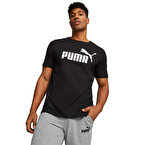 Puma Essentials Logo Kısa Kollu T-Shirt Siyah