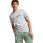 Puma Mercedes AMG Petronas Ess Logo Kısa Kollu T-Shirt Gri