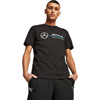 Puma Mercedes AMG Petronas Ess Logo Kısa Kollu T-Shirt Siyah