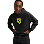 Puma Scuderia Ferrari Race Big Shield Kapüşonlu Sweatshirt Siyah