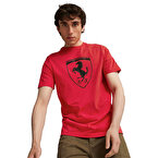 Puma Scuderia Ferrari Race Big Shield Kısa Kollu T-Shirt Kırmızı
