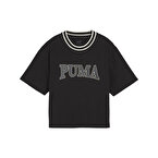 Puma Squad Graphic Kadın Kısa Kollu T-Shirt Siyah