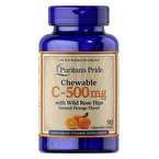 Puritan's Pride Vitamin C 500 Mg with Rose Hips 90 Çiğnenebilir Tablet