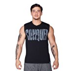 Supplementler.com Conquer Kolsuz T-Shirt Siyah