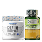 Supplementler.com Creatine (Creapure®) 509 Gr + Nature's Supreme Multivitamin for Men 100 Kapsül Kombinasyonu