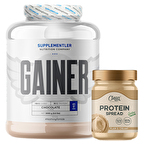 Supplementler.com Gainer 3000 Gr + Clean Powders Protein Spread Fındık Kreması Kombinasyonu