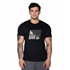 Supplementler.com Never Give Up T-Shirt Siyah