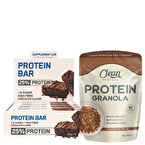 Supplementler.com Protein Bar 50 Gr 12 Adet + Clean Powders Protein Granola Kombinasyonu