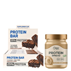Supplementler.com Protein Bar 50 Gr 12 Adet + Clean Powders Protein Spread Fındık Kreması Kombinasyonu